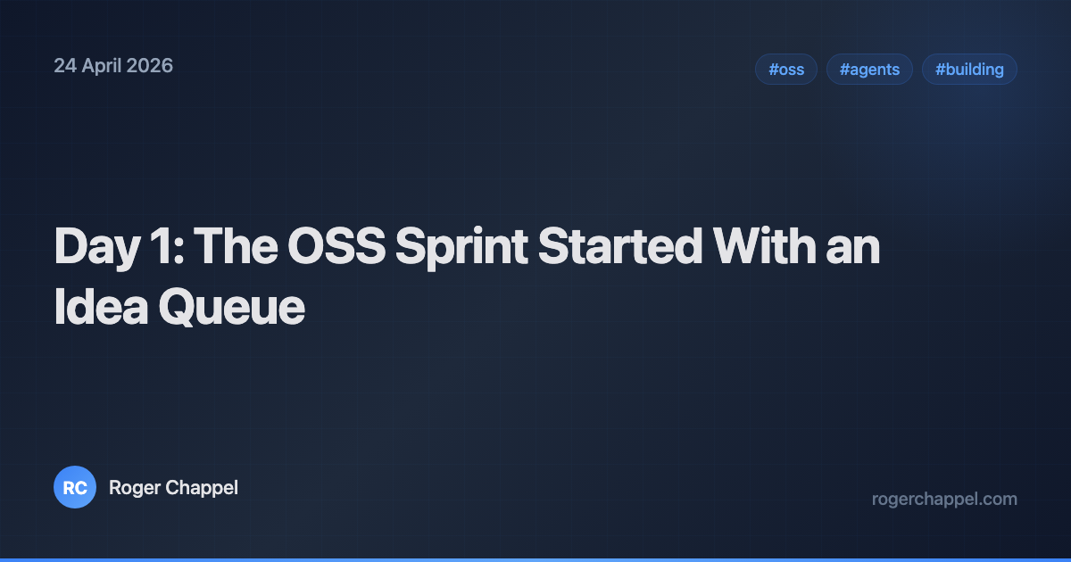 Day 1: The OSS Sprint Started With an Idea Queue