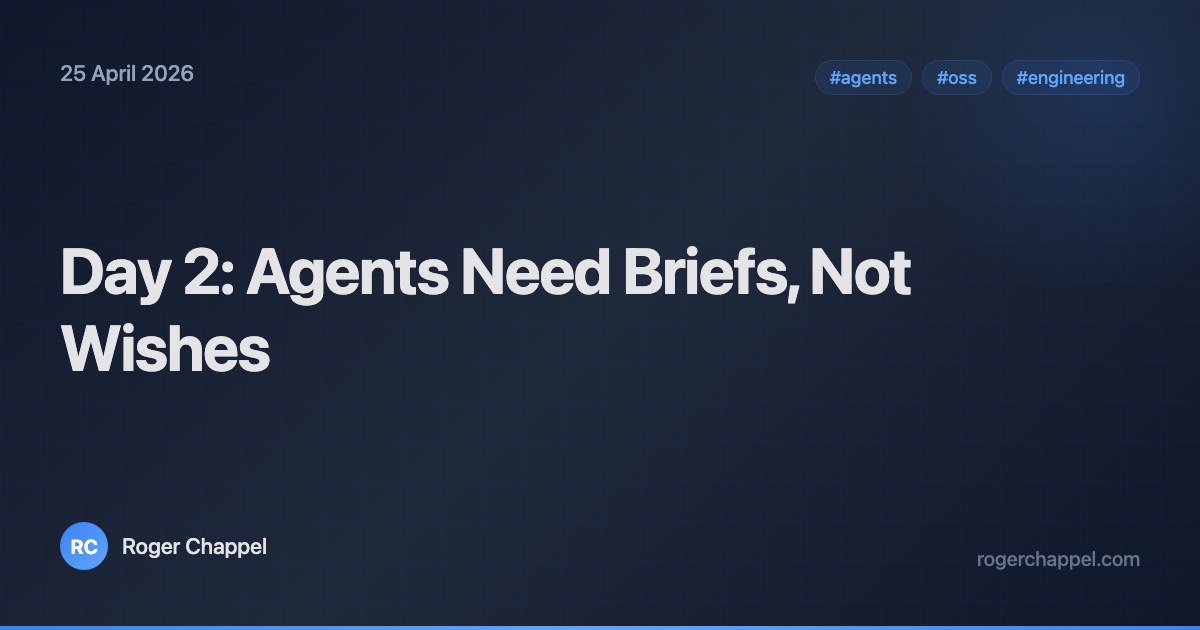 Day 2: Agents Need Briefs, Not Wishes