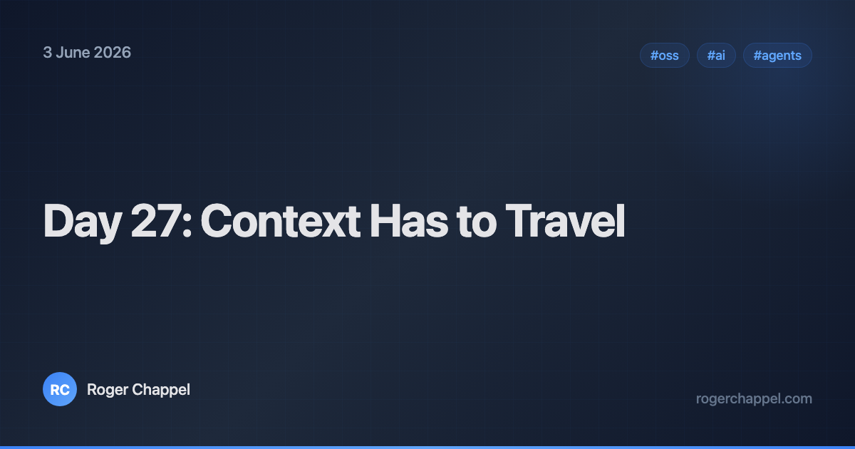 Day 27: Context Has to Travel