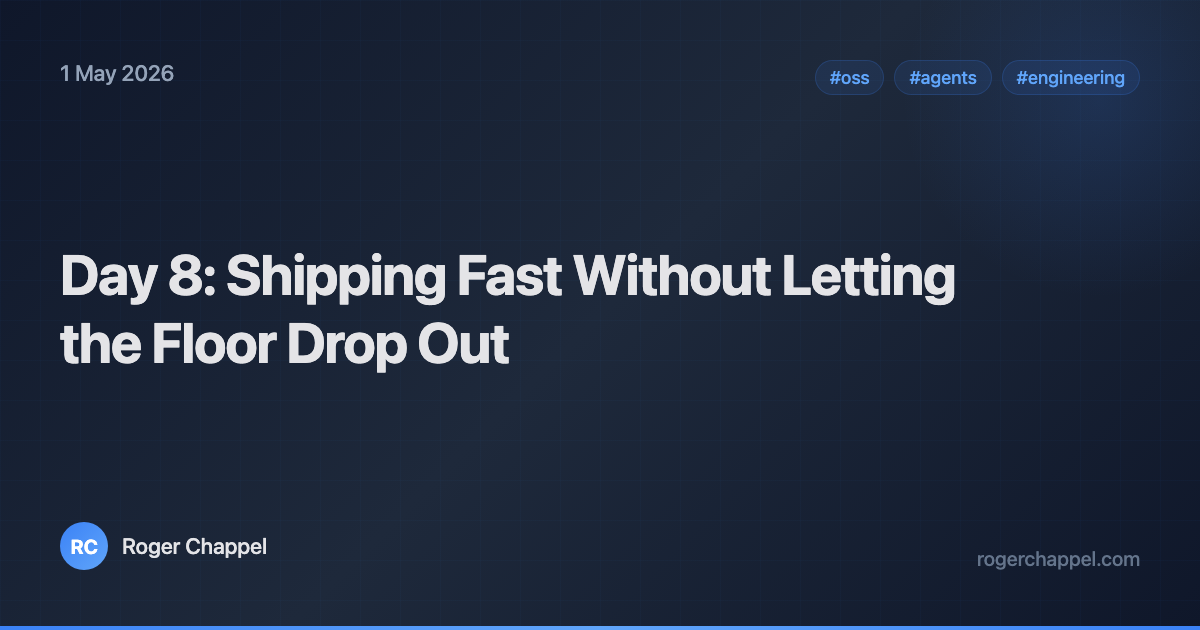 Day 8: Shipping Fast Without Letting the Floor Drop Out