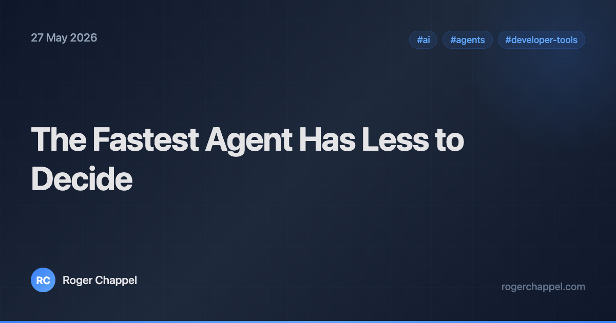 The Fastest Agent Has Less to Decide
